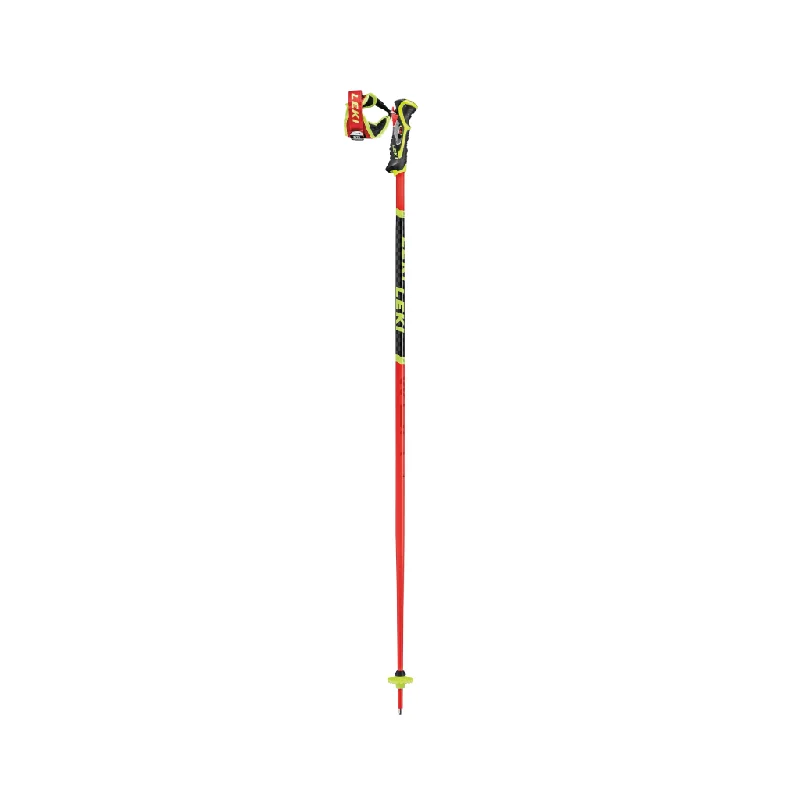 Ski Poles Leki WCR TBS SL 3D - Bright Red/Neon Yellow