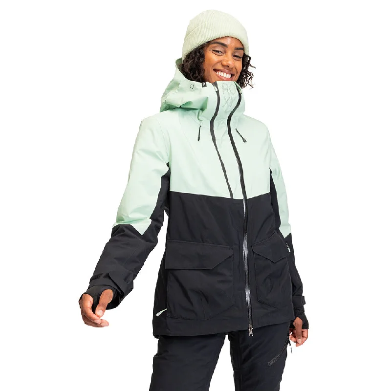 Roxy 2024 Purelines Stretch Gore-Tex Jacket - Cameo Green